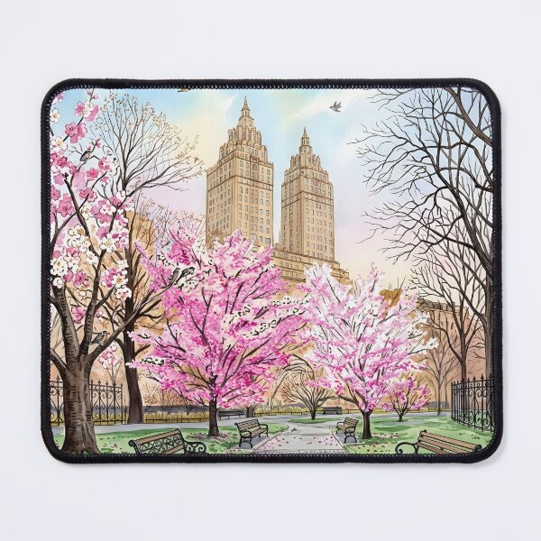 Item preview, Central Park New York Spring Watercolor Print designed and sold by POSTERIOCREW.