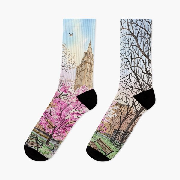 Item preview, Central Park New York Spring Watercolor Print designed and sold by POSTERIOCREW.