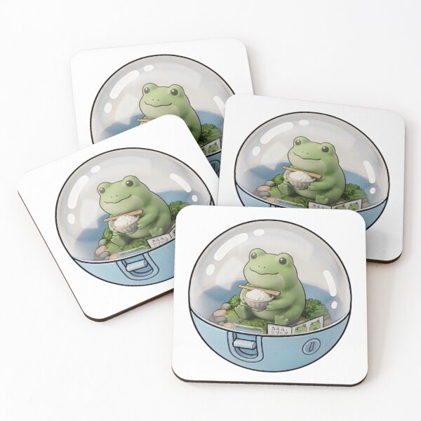 Item preview, Cute Frog Eating Rice in a Capsule Kawaii Japanese Capsule Art-#serie1 designed and sold by JeanChiale.