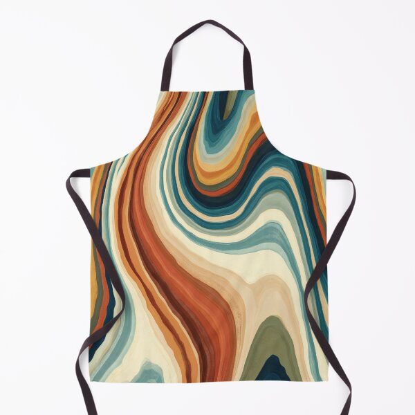 Item preview, Teal, Terracotta & Cream Retro Psychedelic Waves designed and sold by AlfiB.