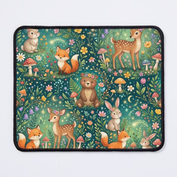 Item preview, Cute Woodland Animals Seamless Pattern designed and sold by ShivCraftStudio.