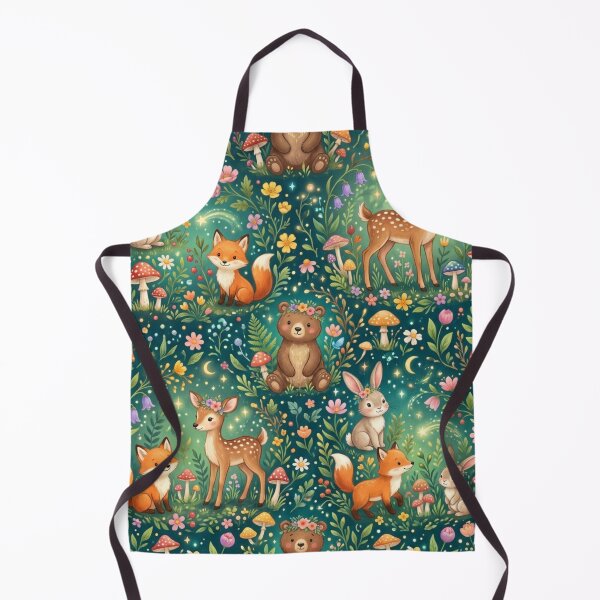 Item preview, Cute Woodland Animals Seamless Pattern designed and sold by ShivCraftStudio.