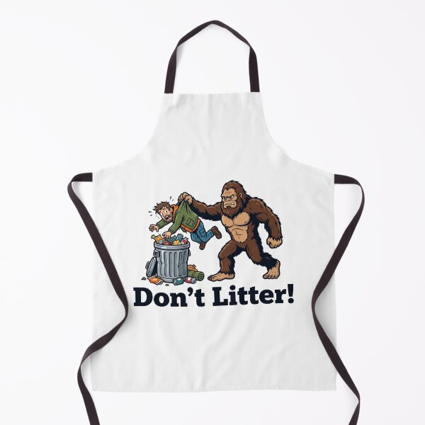 Item preview, Angry Bigfoot Don't Litter -No Littering designed and sold by Spank My Yeti.