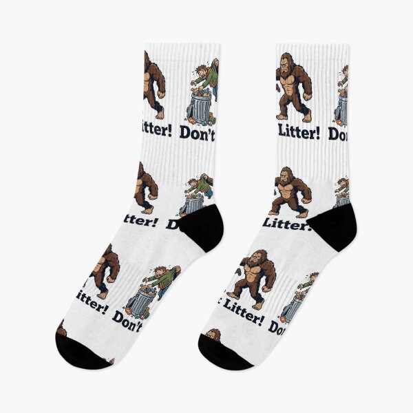 Item preview, Angry Bigfoot Don't Litter -No Littering designed and sold by Spank My Yeti.