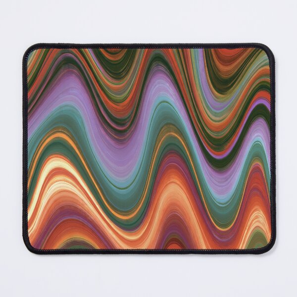 Item preview, Teal, Coral & Lavender Psychedelic Groovy Waves designed and sold by AlfiB.