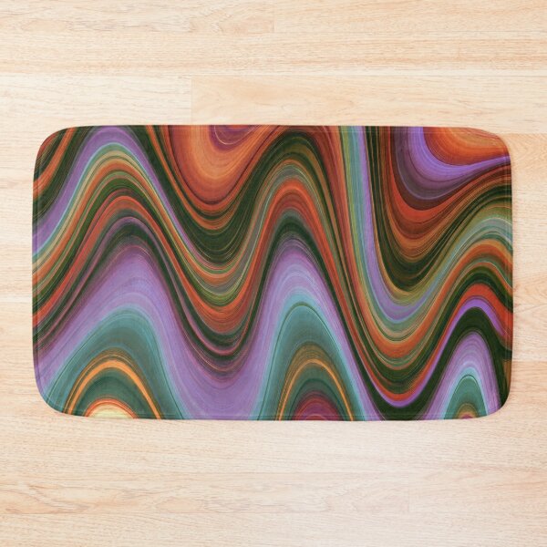 Item preview, Teal, Coral & Lavender Psychedelic Groovy Waves designed and sold by AlfiB.