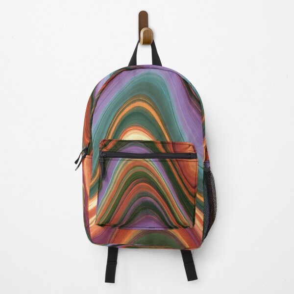 Item preview, Teal, Coral & Lavender Psychedelic Groovy Waves designed and sold by AlfiB.