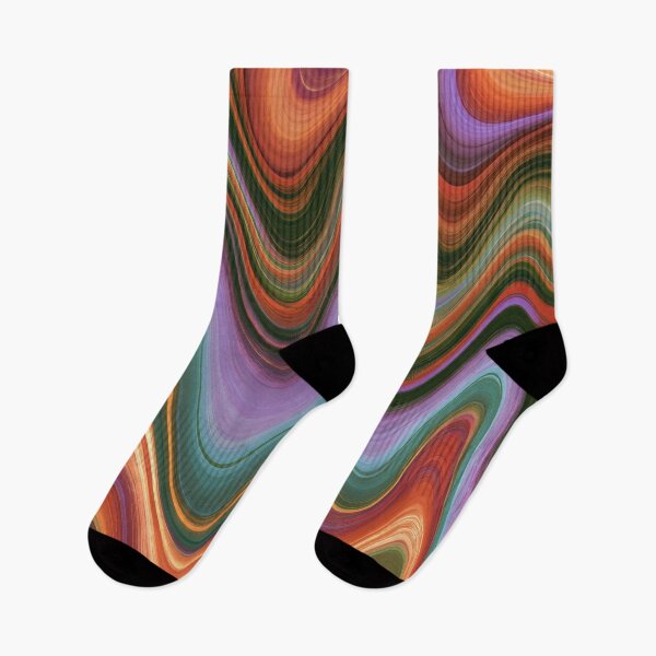 Item preview, Teal, Coral & Lavender Psychedelic Groovy Waves designed and sold by AlfiB.