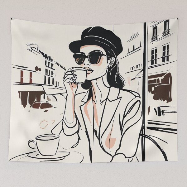 Item preview, Parisian Morning Sketch designed and sold by ONYX Pixee.