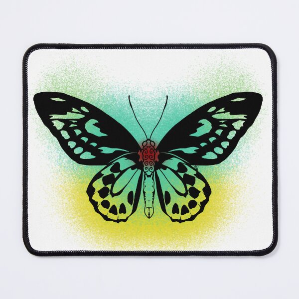 Item preview, Cairns Birdwing Butterfly Line-art (Green, Yellow & Red) designed and sold by Burnt_Pikachu.