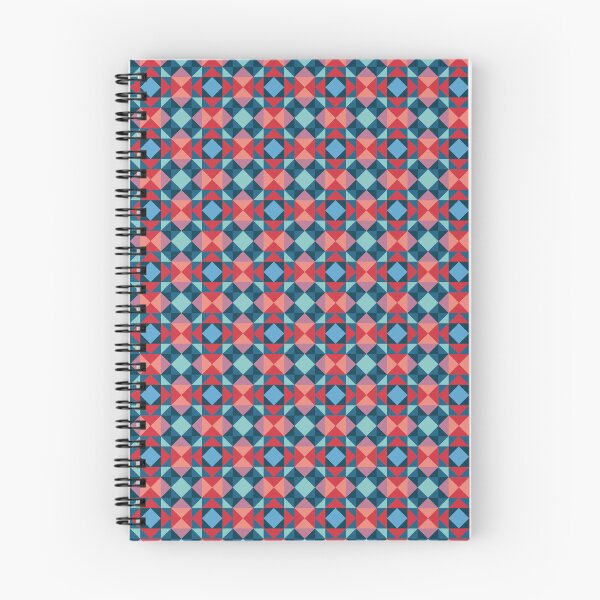 Item preview, Vibrant Red and Blue Geometric Mosaic Pattern designed and sold by ModdiesColors.