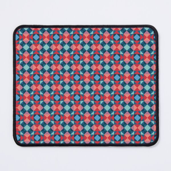 Item preview, Vibrant Red and Blue Geometric Mosaic Pattern designed and sold by ModdiesColors.