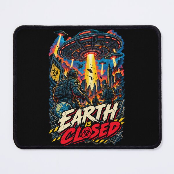Item preview, Earth Is Closed Alien Invasion designed and sold by Gabriela Mihai.