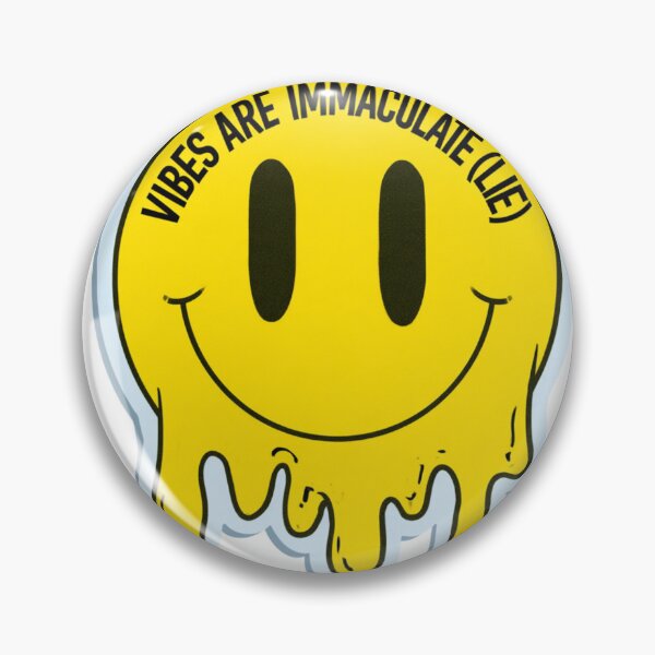 Item preview, Ironic Melting Smiley Face Vibes Immaculate Lie designed and sold by NicolasGlowArt.