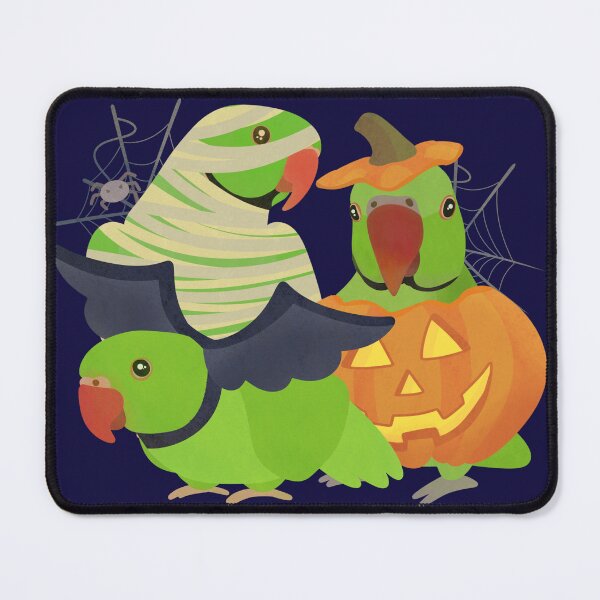 Item preview, Halloween Green Indian Ringneck Illustration designed and sold by FandomizedRose.