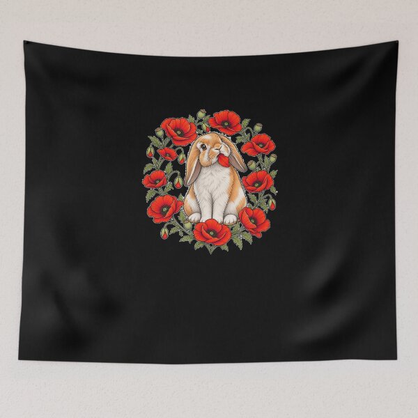 Item preview, Womens Flowers Floral Mini Holland Lop Bunny Rabbit  designed and sold by NgumohaLanke.