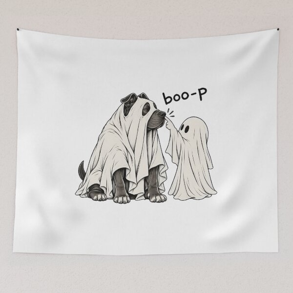 Item preview, Funny Dog Boo-p Ghost Halloween Costume designed and sold by OlyvieArt.