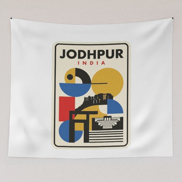 Item preview, Retro Jodhpur Bauhaus Geometric Skyline designed and sold by k3rstman1.