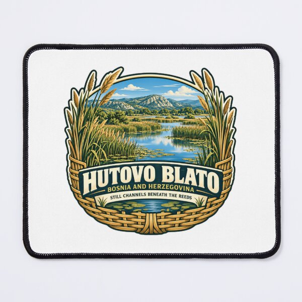 Item preview, Hutovo Blato Bosnia And Herzegovina Still Channels Beneath The Reeds Nature Wetland Landscape designed and sold by NeedForParks.