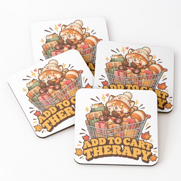 Item preview, Add To Cart Therapy Funny Cute Red Panda Online Shopping designed and sold by ianm1028.