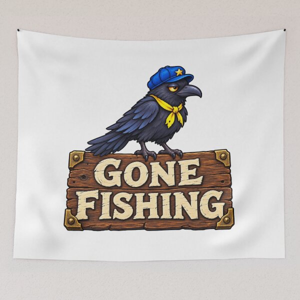 Item preview, Crebain gone fishing designed and sold by Seppeltastic.