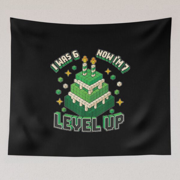 Item preview, I was 6 Now I'm 7 Birthday Boy Level Up Pixel Cake designed and sold by NgumohaLanke.