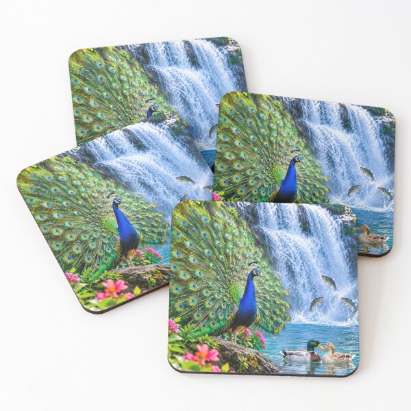 Item preview, El Pavo Real Magico - Peacock Paradise at the Waterfall designed and sold by HydStyle99.