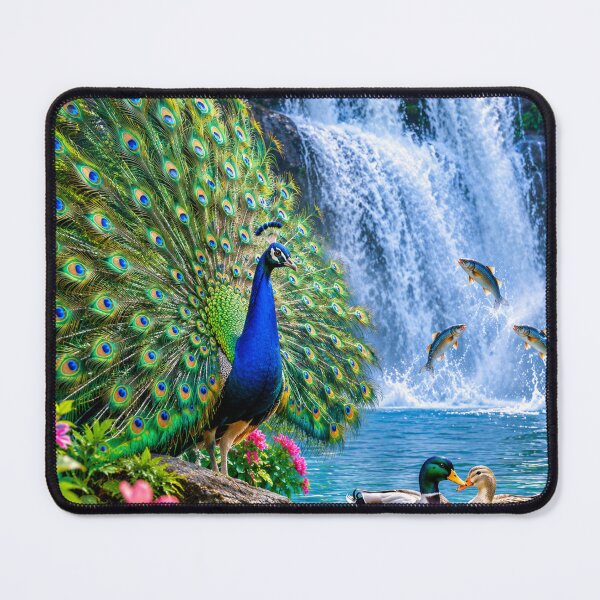 Item preview, El Pavo Real Magico - Peacock Paradise at the Waterfall designed and sold by HydStyle99.