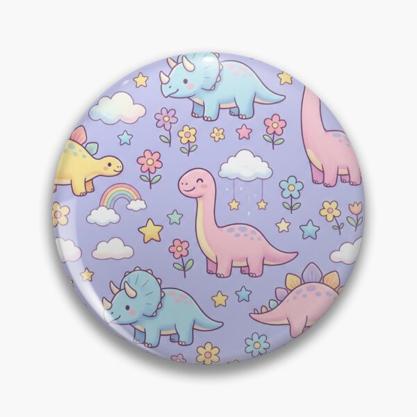 Item preview, Cute Pastel Dinosaur Rainbow Seamless Pattern designed and sold by ShivCraftStudio.
