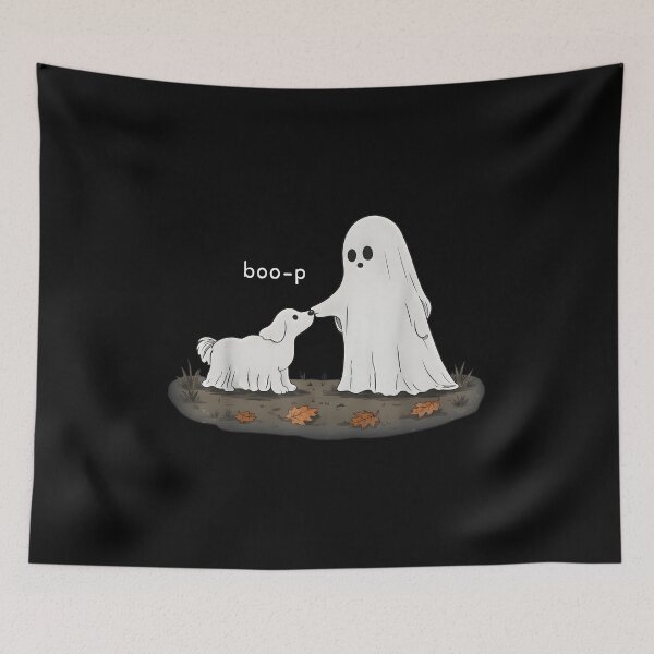 Item preview, Ghost Dog Boo-P Halloween Cute Art designed and sold by OlyvieArt.