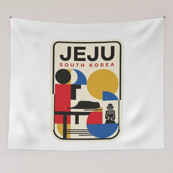 Item preview, Retro Jeju Bauhaus Geometric Skyline designed and sold by k3rstman1.