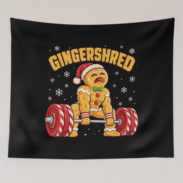 Item preview, Gingershred Funny Gingerbread Man Christmas Workout designed and sold by VioletNance.