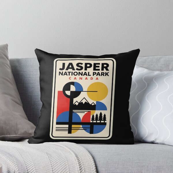 Item preview, Retro Jasper National Park Bauhaus Geometric Skyline designed and sold by k3rstman1.