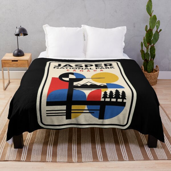 Item preview, Retro Jasper National Park Bauhaus Geometric Skyline designed and sold by k3rstman1.