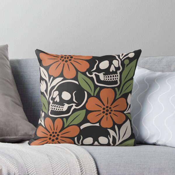 Item preview, Floral Skull Retro Autumn Halloween Aesthetic designed and sold by MavtM.