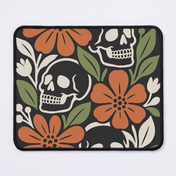 Item preview, Floral Skull Retro Autumn Halloween Aesthetic designed and sold by MavtM.