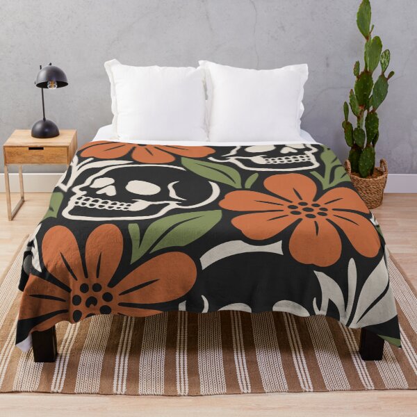 Item preview, Floral Skull Retro Autumn Halloween Aesthetic designed and sold by MavtM.