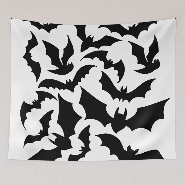 Item preview, Flying Bats Swarm Halloween Sticker Pack Silhouette designed and sold by LYAN-STORE.