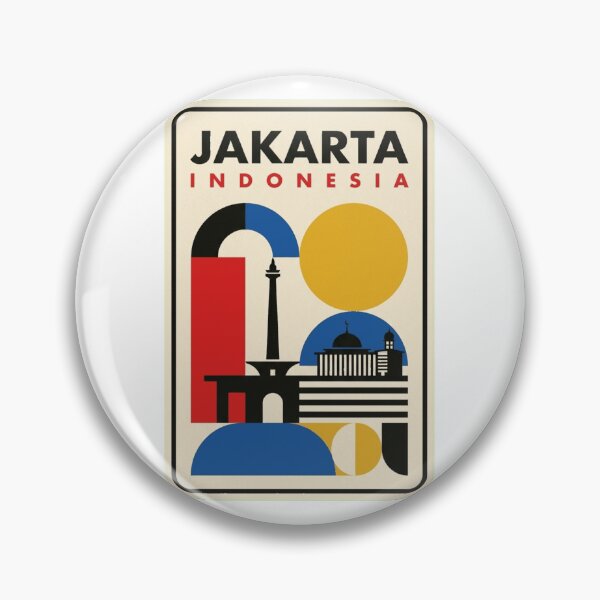 Item preview, Retro Jakarta Bauhaus Geometric Skyline designed and sold by k3rstman1.