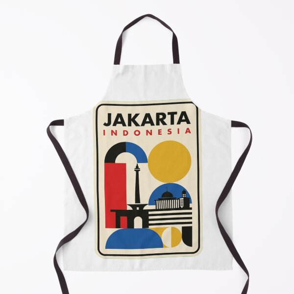 Item preview, Retro Jakarta Bauhaus Geometric Skyline designed and sold by k3rstman1.