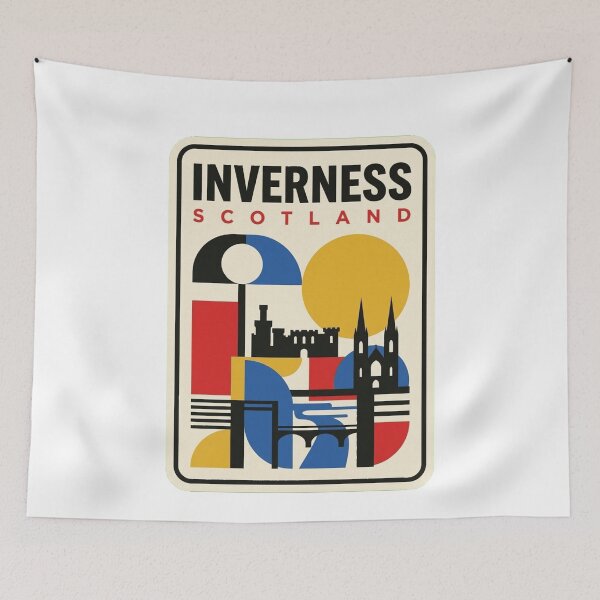 Item preview, Retro Inverness Bauhaus Geometric Skyline designed and sold by k3rstman1.