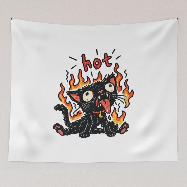 Item preview, Hot Cat Halloween designed and sold by MonkiFlipp.