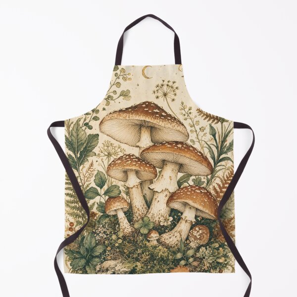 Item preview, Vintage Mushroom Botanical Woodland – Cottagecore Forest Illustration designed and sold by Glitchart66.
