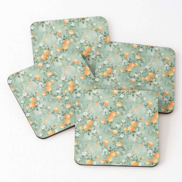 Item preview, Vintage Orange Blossom Floral Pattern – Citrus Botanical Sage Green Design designed and sold by AzsjaysStudio.