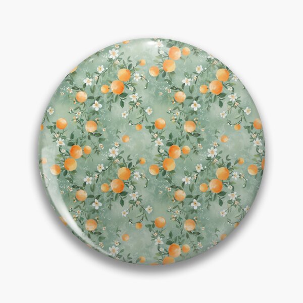 Item preview, Vintage Orange Blossom Floral Pattern – Citrus Botanical Sage Green Design designed and sold by AzsjaysStudio.