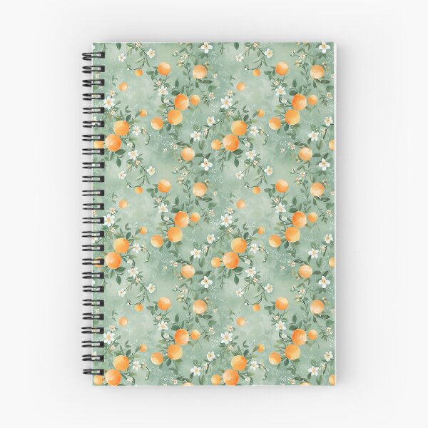 Aperçu de l'œuvre Motif floral vintage de fleurs d'oranger – Design botanique vert sauge aux agrumes créée et vendue par AzsjaysStudio.