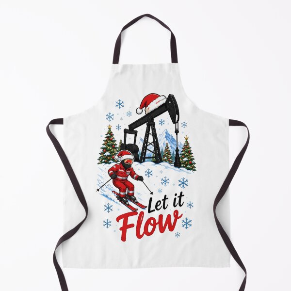 Item preview, Oilfield Worker Skiing At Night With Pump Jack And Christmas Trees designed and sold by devonclemon.