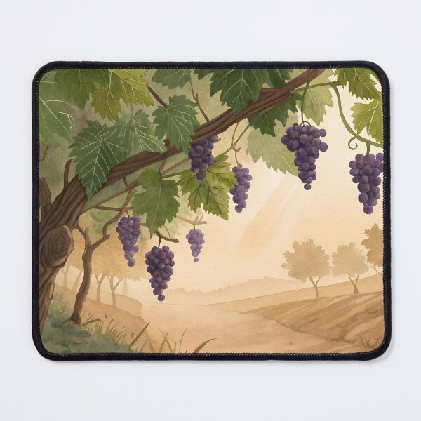 Item preview, Watercolor Purple Grapes on the Vine designed and sold by AlinaMel.