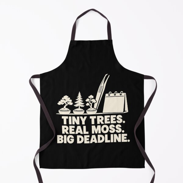 Aperçu de l'œuvre Tiny Trees Real Moss Big Deadline Diorama Maker Humor créée et vendue par DreamLayerStudio.