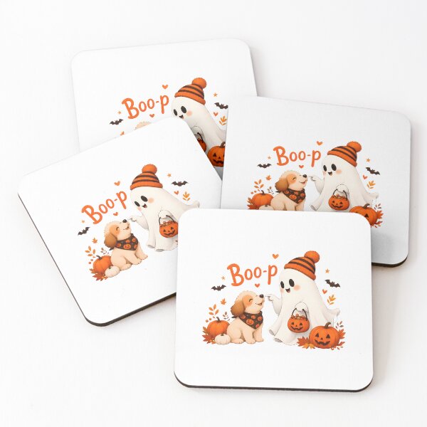 Item preview, Cute Boo-p Ghost Dog Halloween Art designed and sold by OlyvieArt.